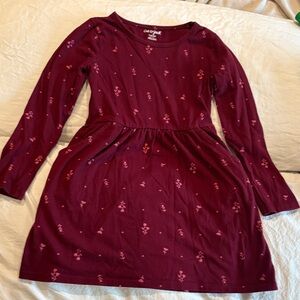 Cat & Jack Maroon Floral Dress w/ Pockets!